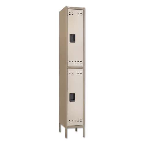 Safco Double-Tier Locker， 12w x 18d x 78h， Two-Tone Tan (5523TN)