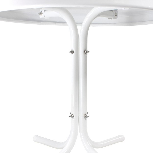 Outdoor Retro Tulip Side Table White