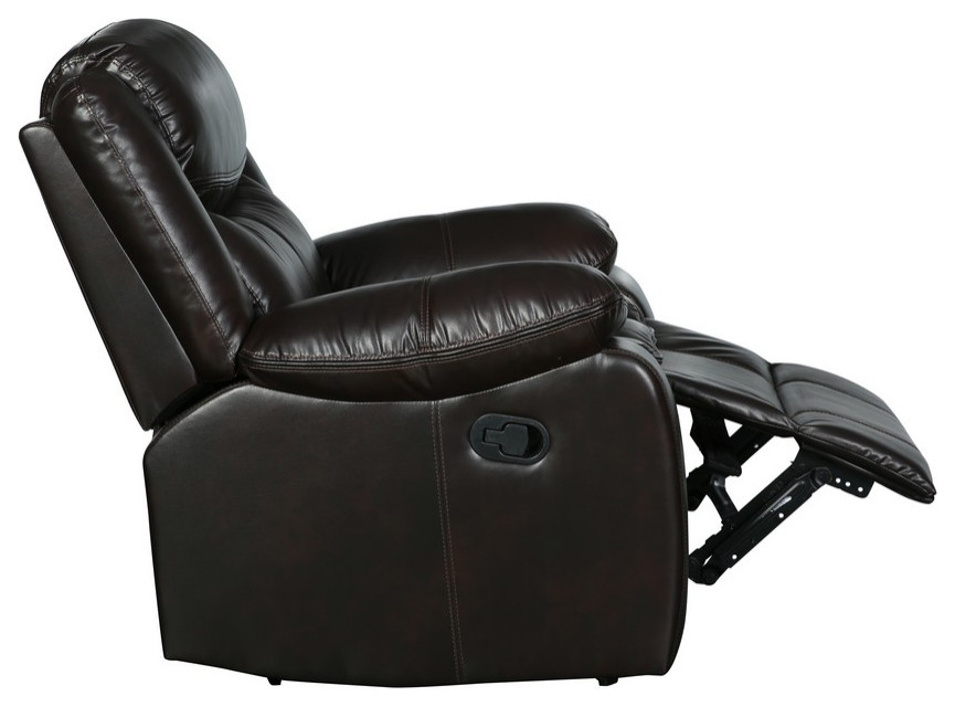 42 quotBrown  Reclining Chair   Contemporary   Recliner Chairs   by HomeRoots  Houzz