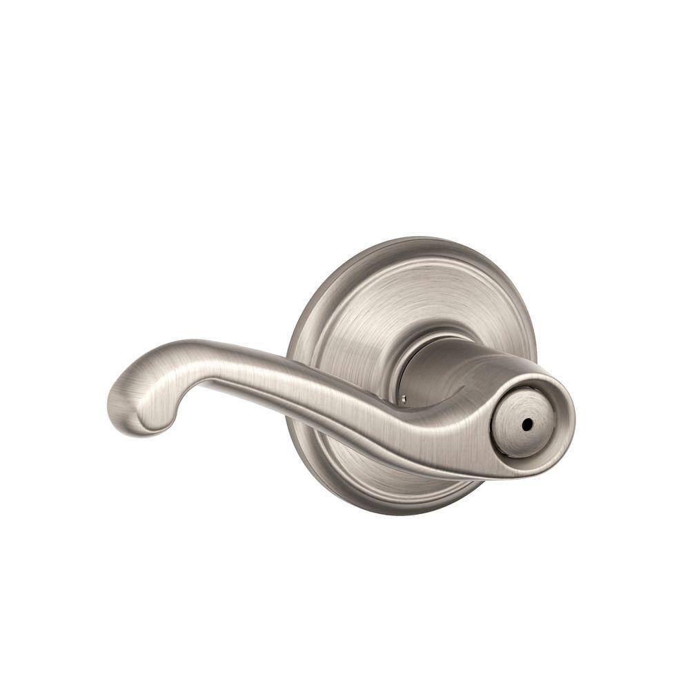 Schlage Flair Satin Nickel Privacy BedBath Door Handle F40 FLA 619