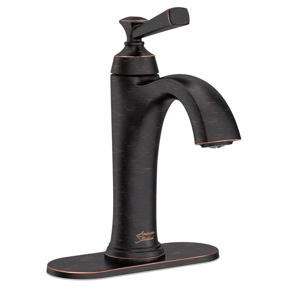 American Standard Rumson Single Hole SingleHandle Bathroom Faucet in Legacy Bronze