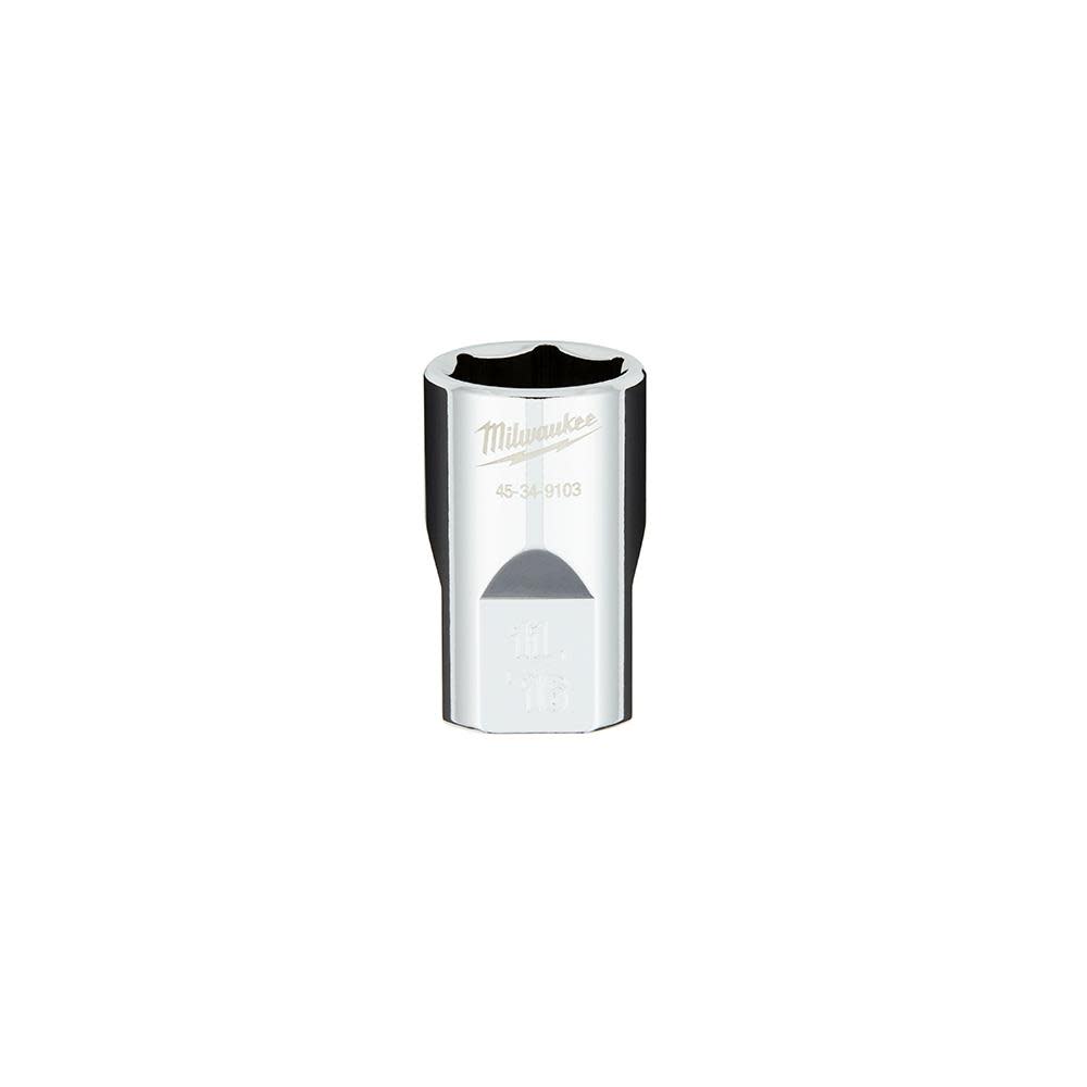 MW 1/2 in. Drive 11/16 in. SAE 6-Point Socket with FOUR FLAT Sides 45-34-9103 from MW