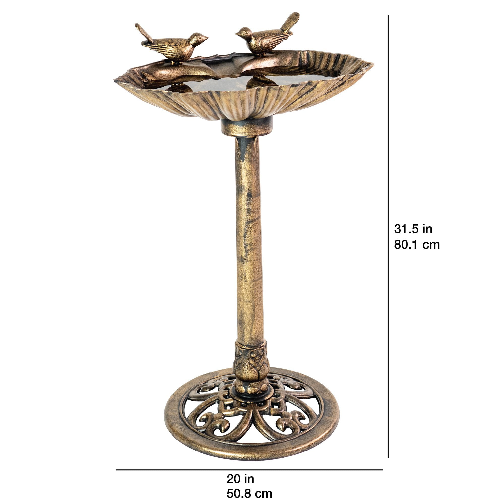 Patio Premier Sitting Pair Resin Bird bath Bronze