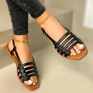🔥🔥Women's Flat Sandals Summer Hollow Out Sandals Open Toe Casual