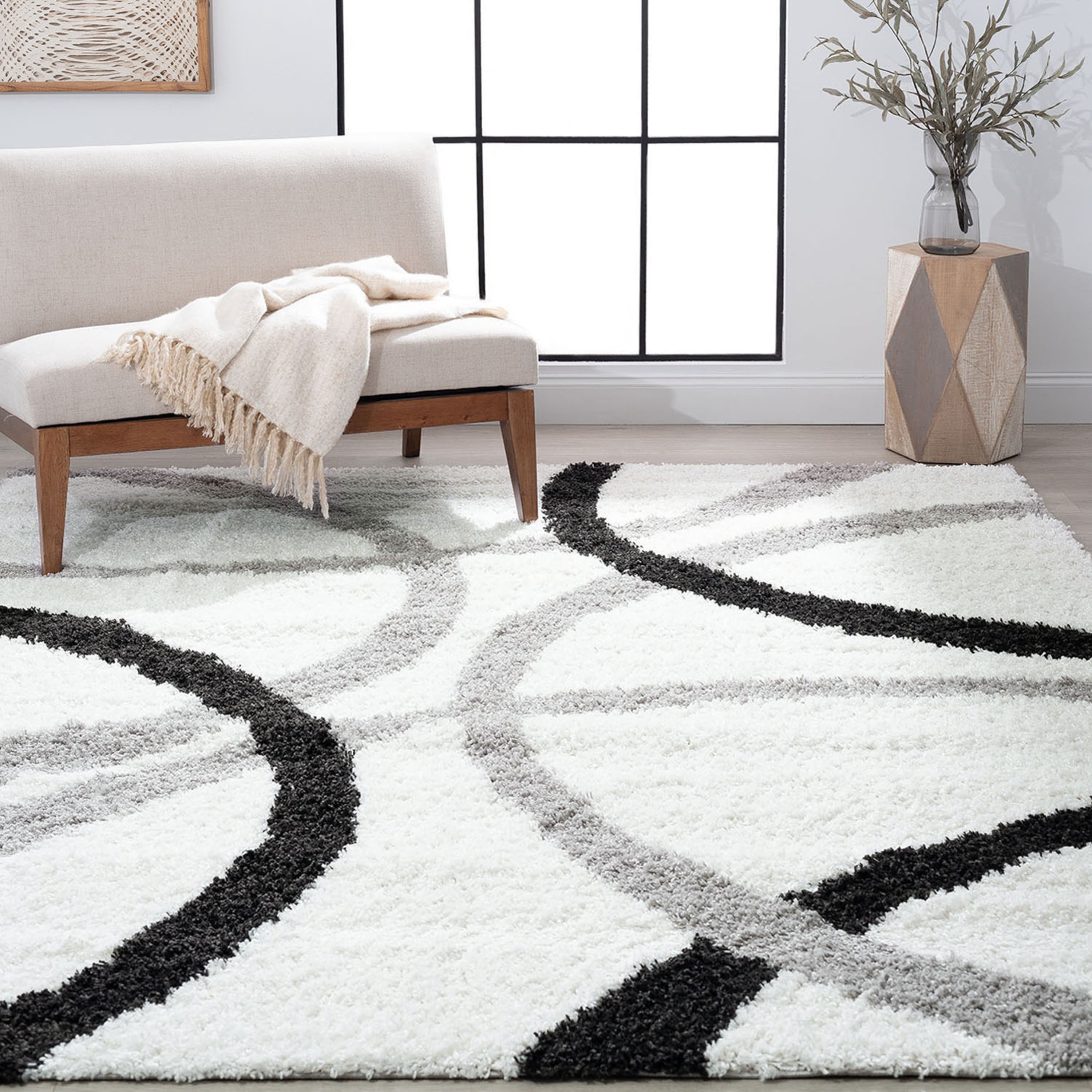 Bliss Rugs Sisto Abstract Area Rug, 5' x 7'