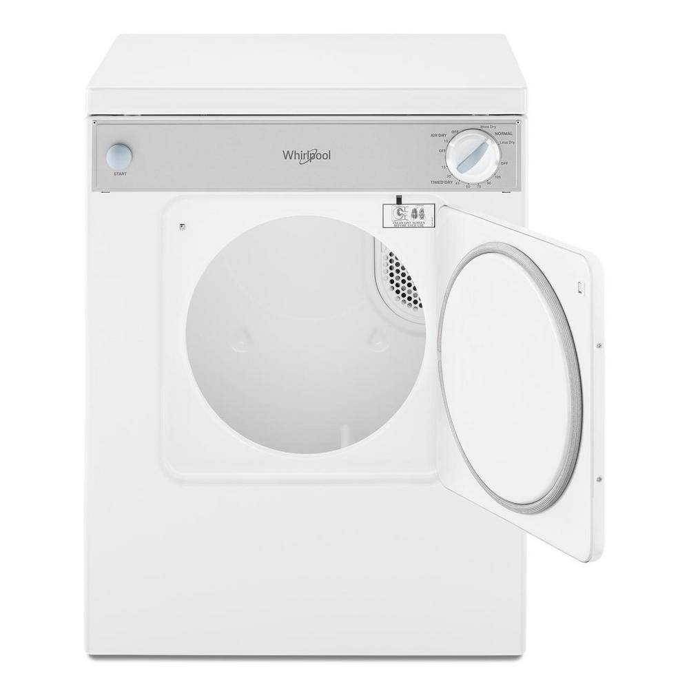 Whirlpool 3.4 cu. ft. 120-Volt White Compact Electric Vented Dryer with Flexible Installation LDR3822PQ