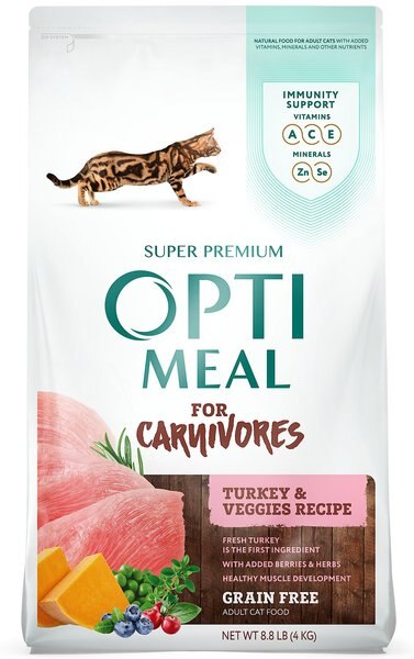 Optimeal Grain-Free Turkey and Veggies Recipe Dry Cat Food