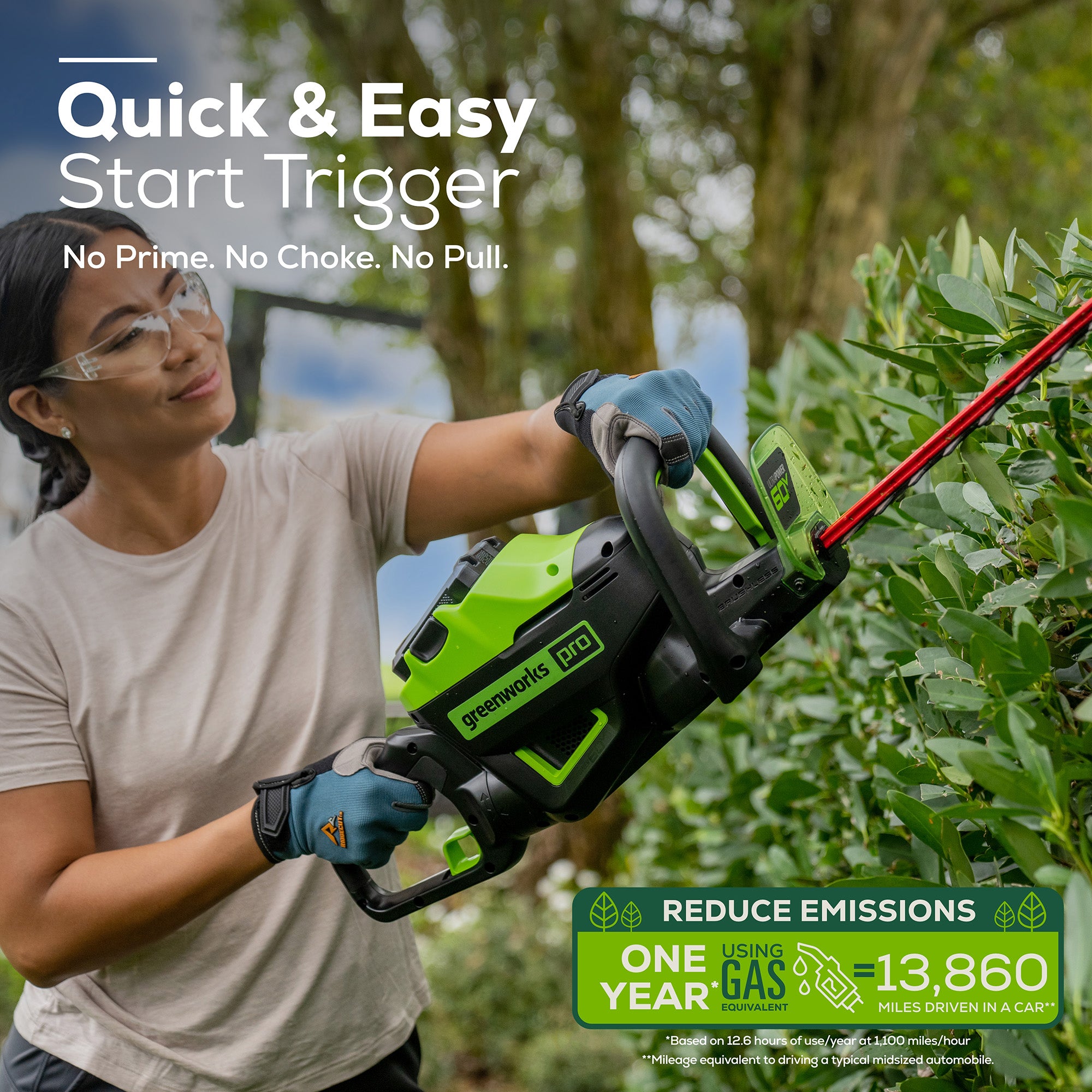 60V 26-Inch Cordless Hedge Trimmer | Greenworks Tools