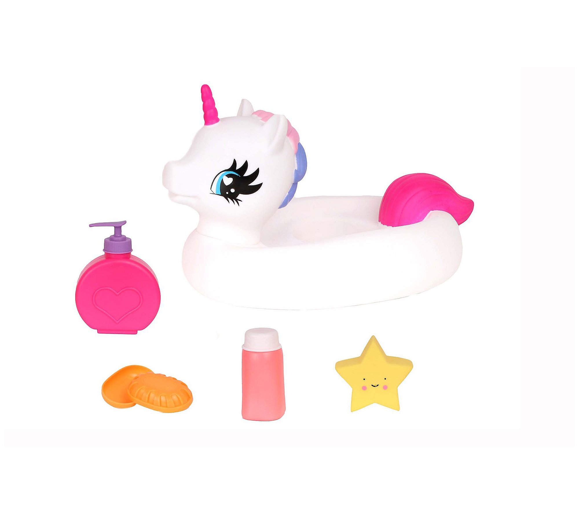 Bath Time 12 Baby Doll with Unicorn Floatie -African America