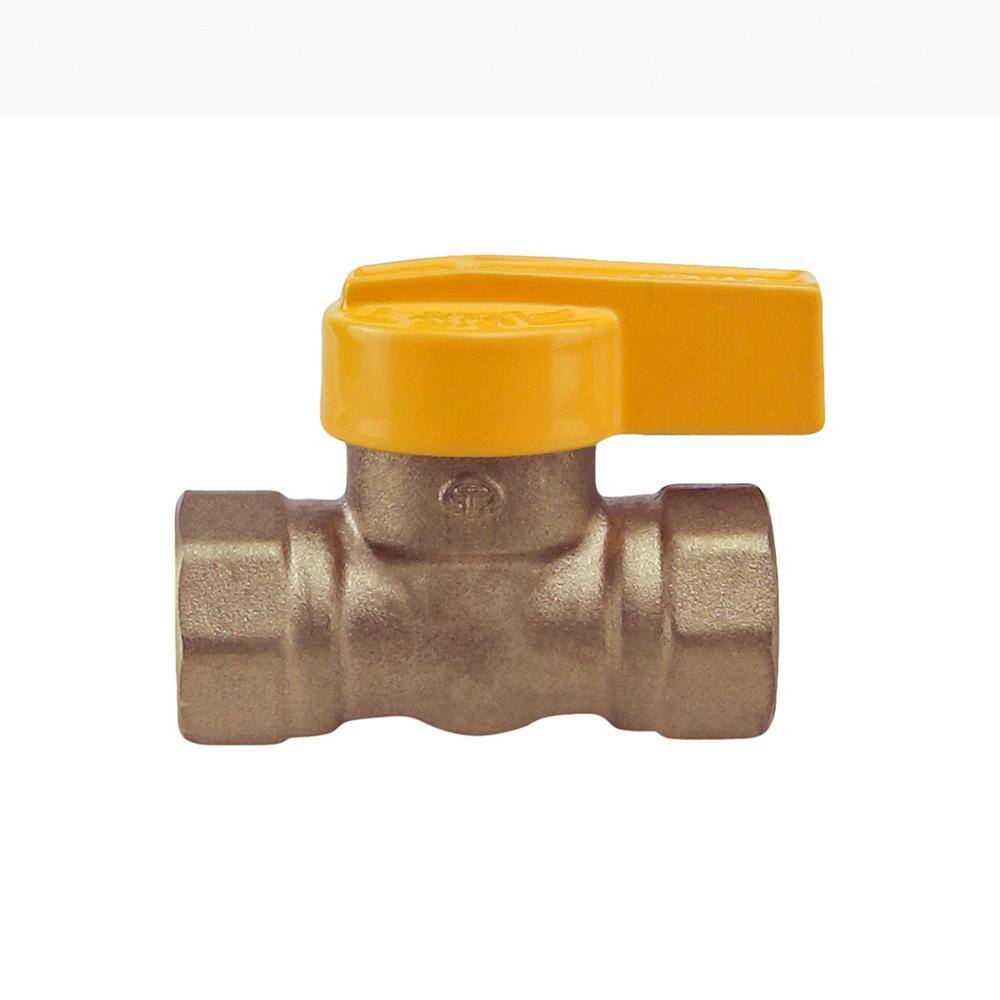 The Plumber's Choice 1 in. Brass FIP Gas Ball Valve (1-Piece) 11PC