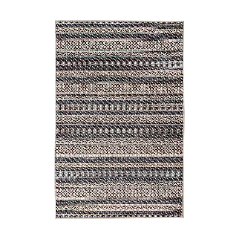 World Rug Gallery Contemporary Geometric Indoor Outdoor Area Rug