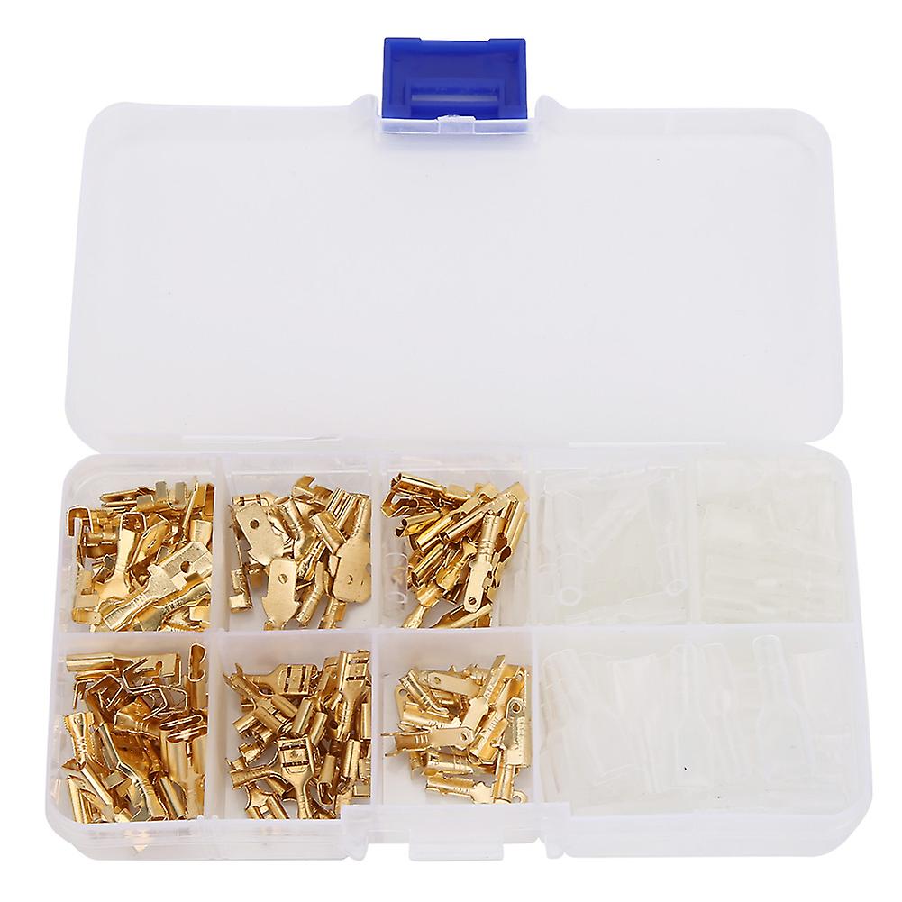 180pcs Electrical Wire Cable Connector Golden Insert Spring With Insulation Cover Durable(180pcs Terminal Connector Set )