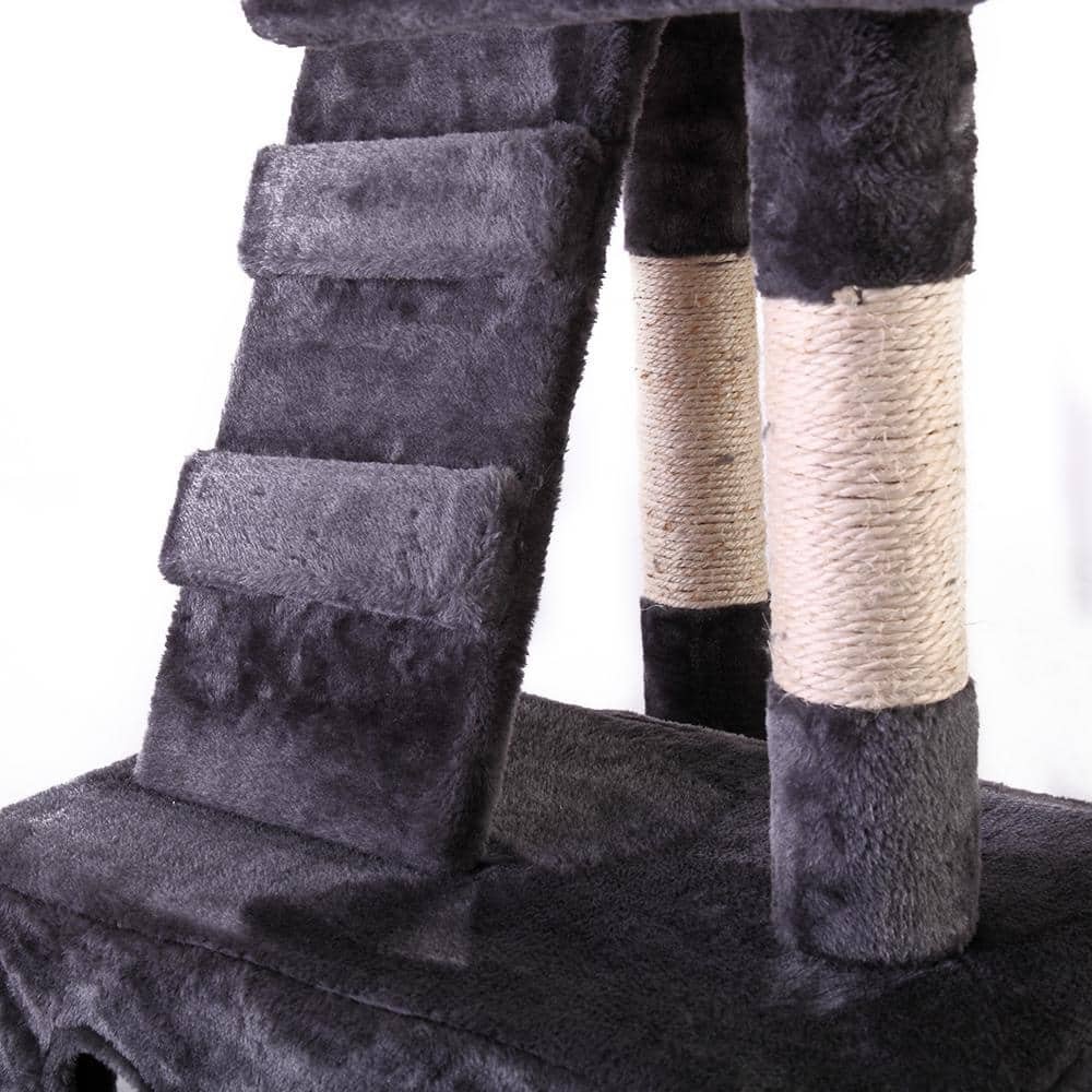 COZIWOW 67 in. H Multi-Level Cat Tree Gray Kitten Condo CW12W0052