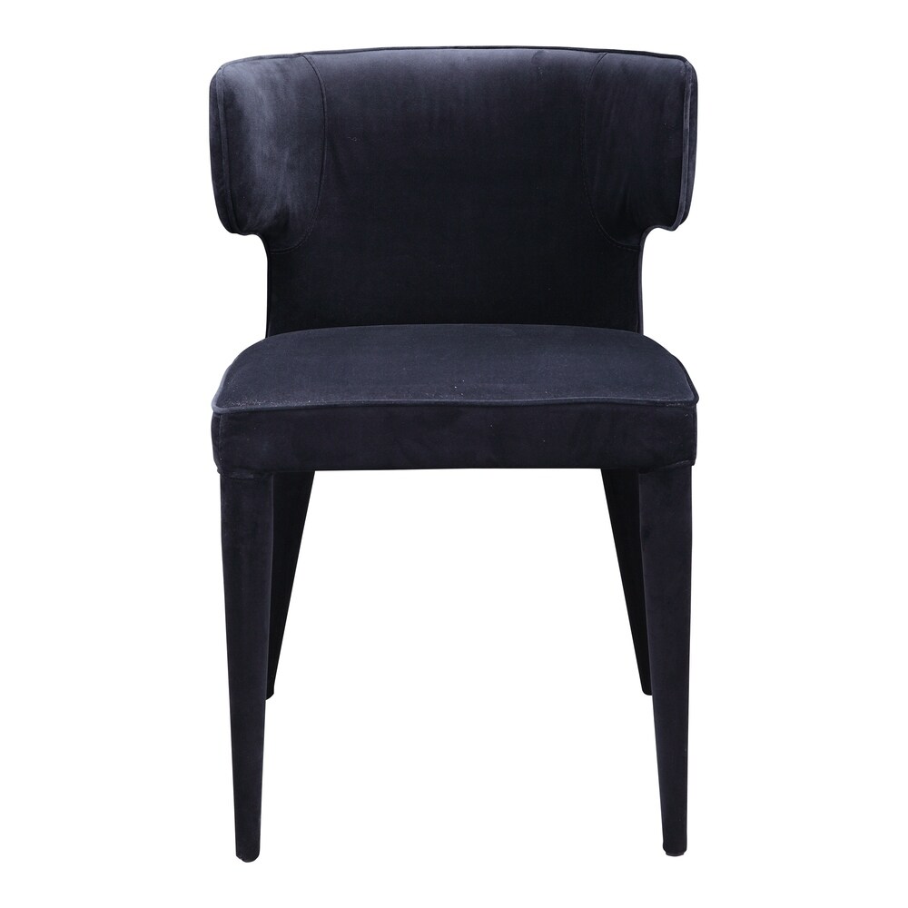 Aurelle Home Black Modern Hour Glass Dining Chair