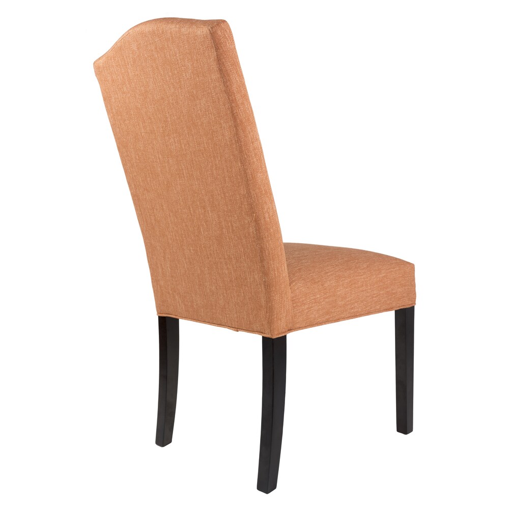 Camel Back Upholstered Fabric Dining Chair (set of 2)   21 inches w. x 26 inches d. x 42 inches h