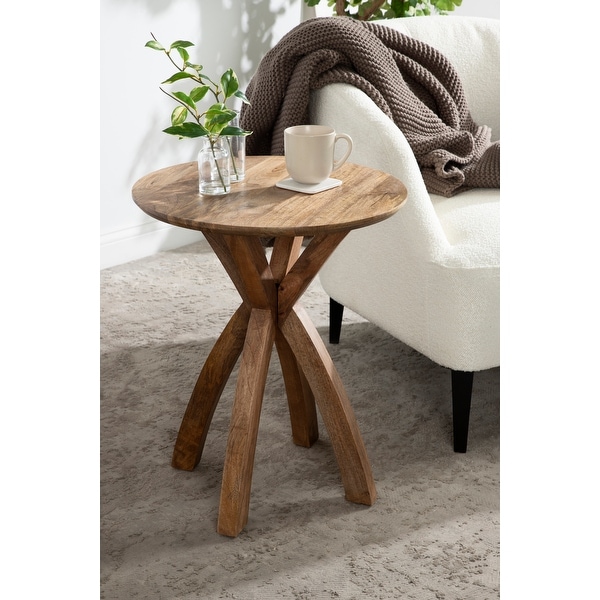 Kate and Laurel Soleyn Round Wood Side Table