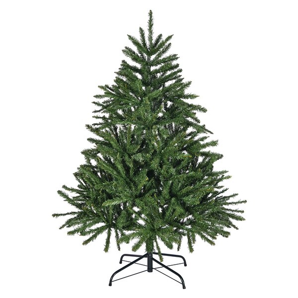 4.5ft Artificial Premium Hinged Spruce Full Christmas Tree with Metal Stand and 663 Tips