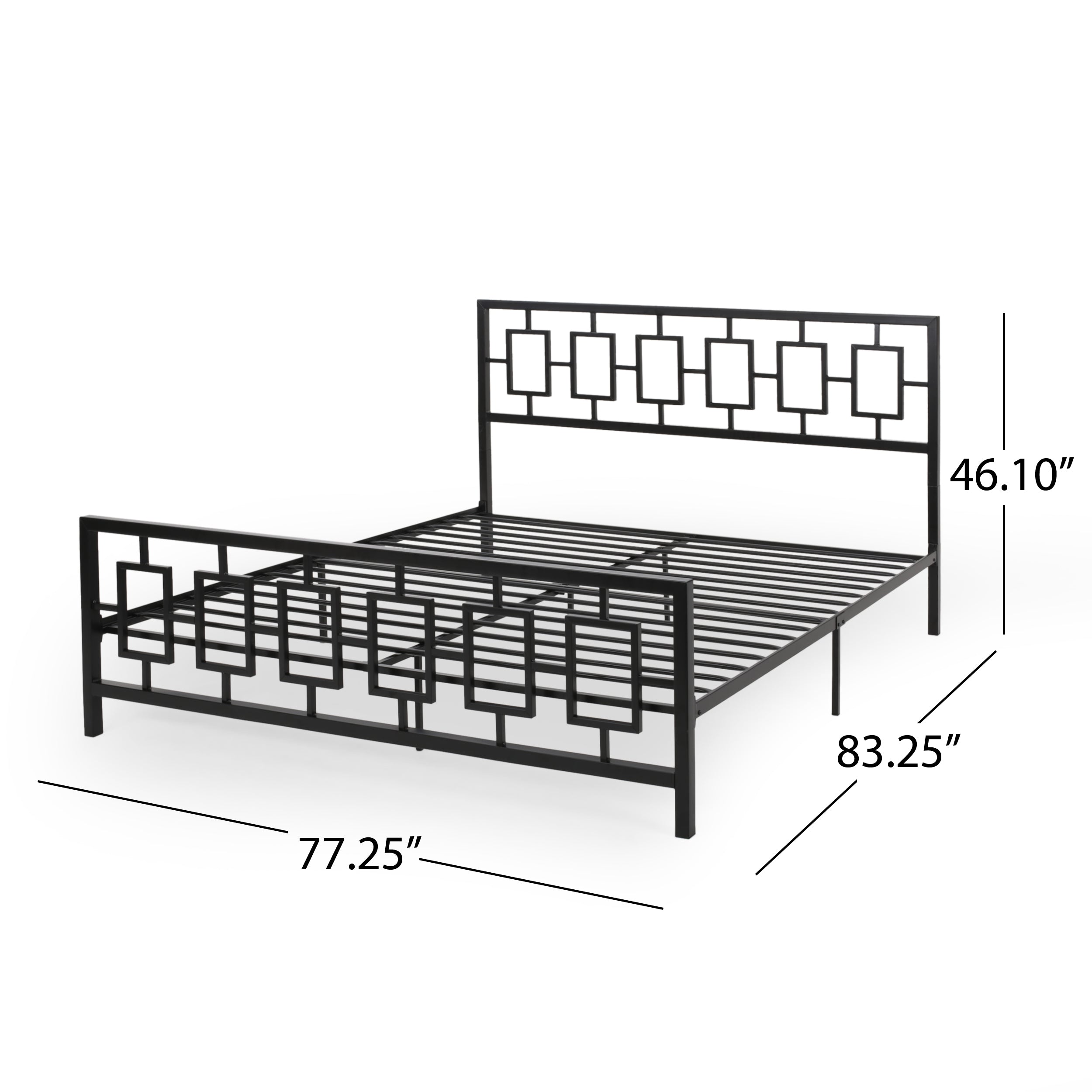 Dawn Modern Iron King Bed Frame