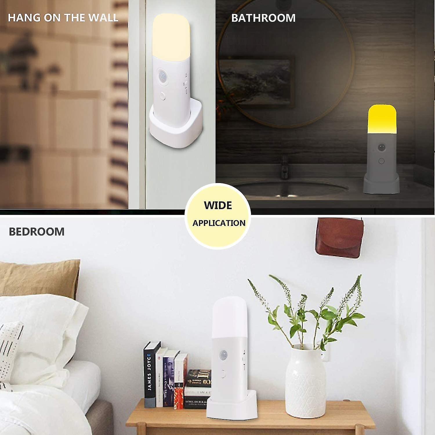 Kids Night Light， Motion Sensor Lamp， Adjustable Brightness， Portable， Rechargeable， For Bedroom