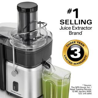 Hamilton Beach 700-Watt 30 oz. Black and Stainless Steel Centrifugal Juice Extractor with Whole Fruit Feed Tube 67840