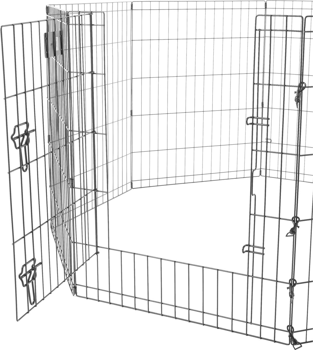 MidWest Wire Dog Exercise Pen with Step-Thru Door， Black E-Coat