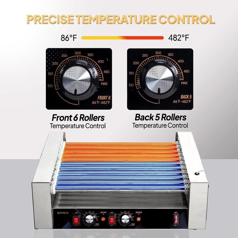 Electric Stainless Steel Hot Dog Grill Cooker Machine