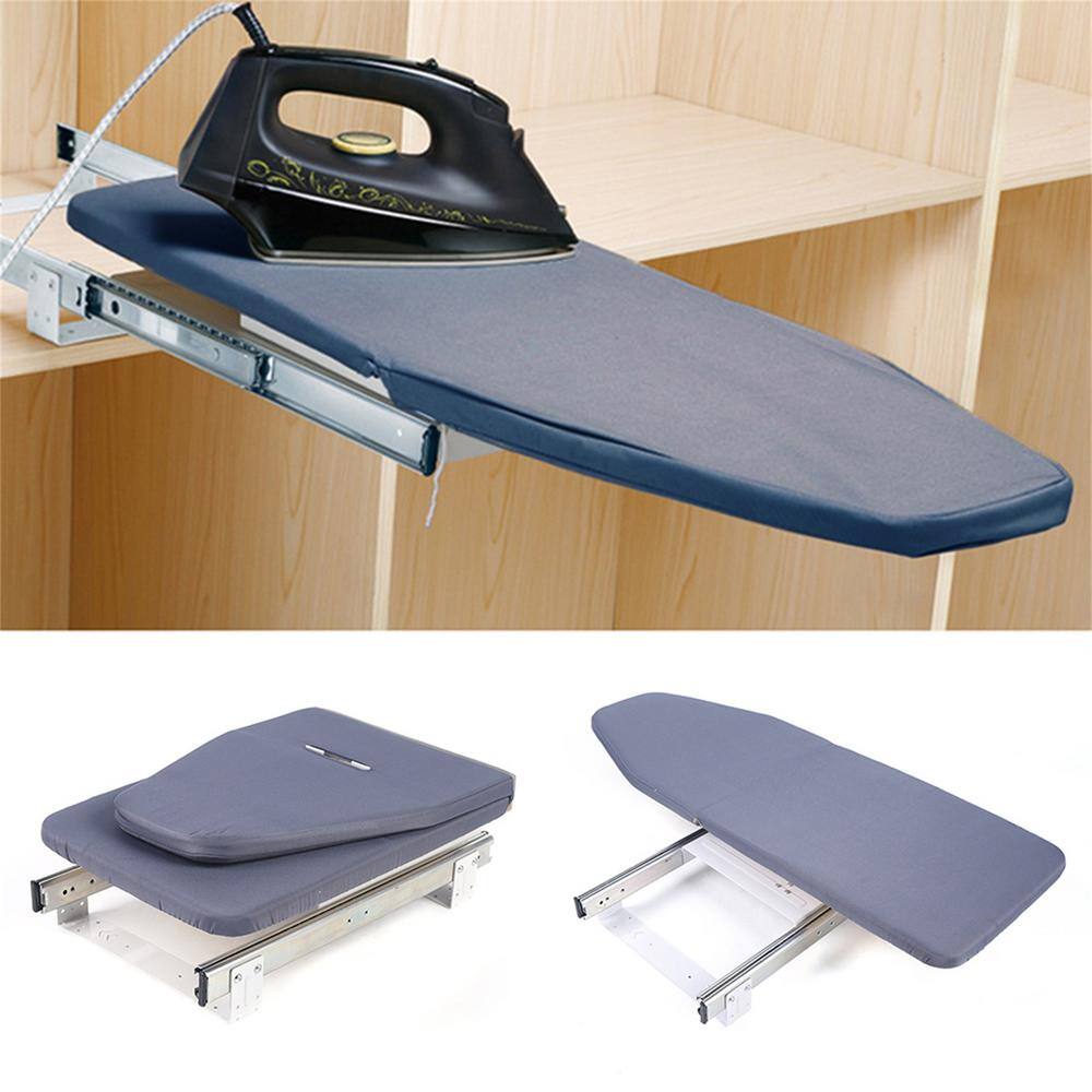 YIYIBYUS 31.9 in. x 12.2 in. Gray Closet Pull-Out Ironing Board HG-WMTCY-6951