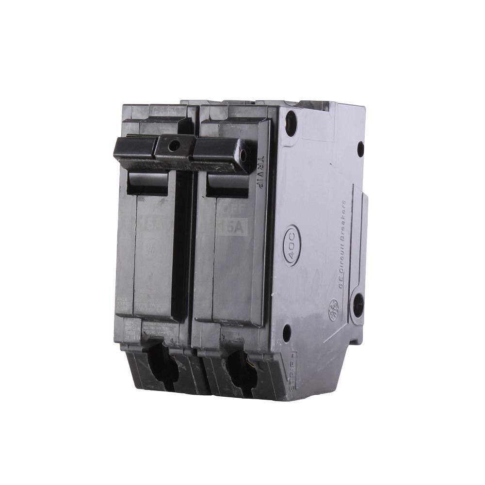 GE Q-Line 15 Amp 2 in. 2-Pole Circuit Breaker THQL2115