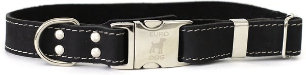 Euro-Dog Quick Release Leather Dog Collar