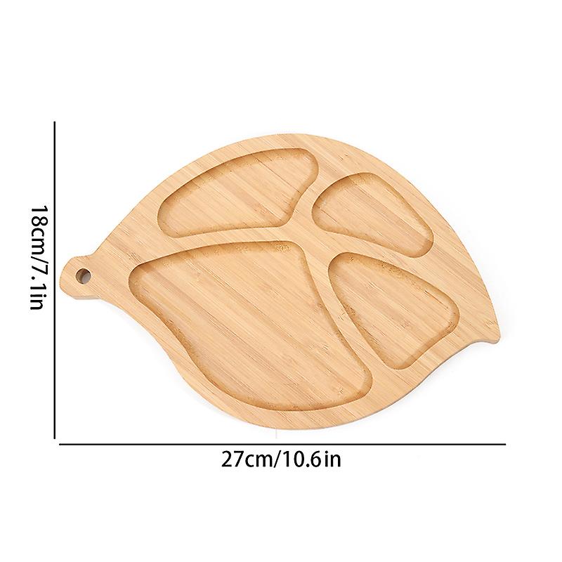 Wooden Leaf Tray Thanksgiving Serving Platter For Cheese Snack Fruit