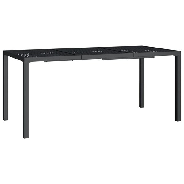 vidaXL Patio Table Patio Furniture Dining Table for Garden Anthracite Steel