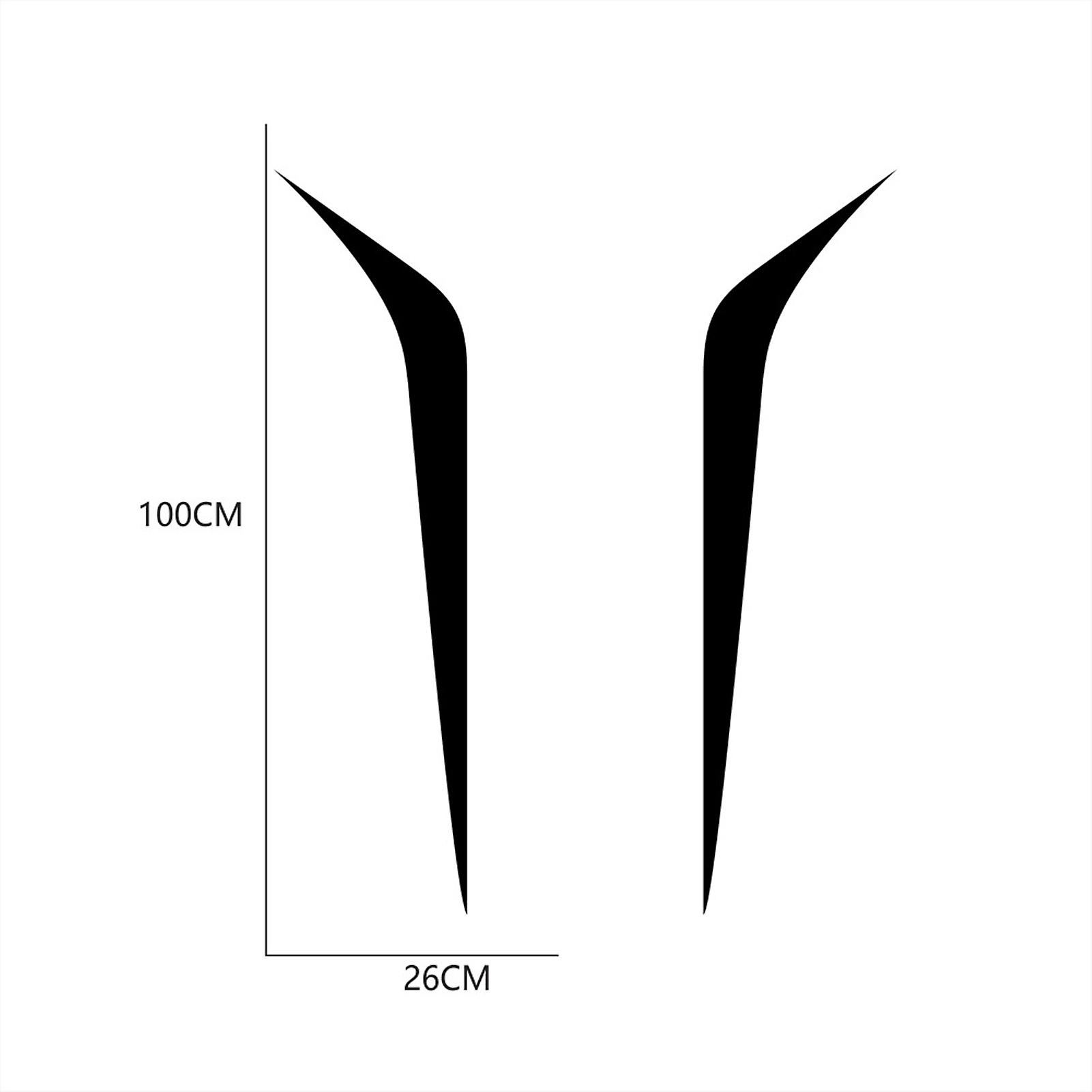 Black 2 Pcs Car Hood Decal Sticker Auto Vinyl Film Long Stripe Decals Diy Sport Styling Stickers