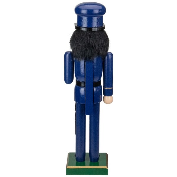 14 Blue and Black Wooden Police Officer Christmas Nutcracker