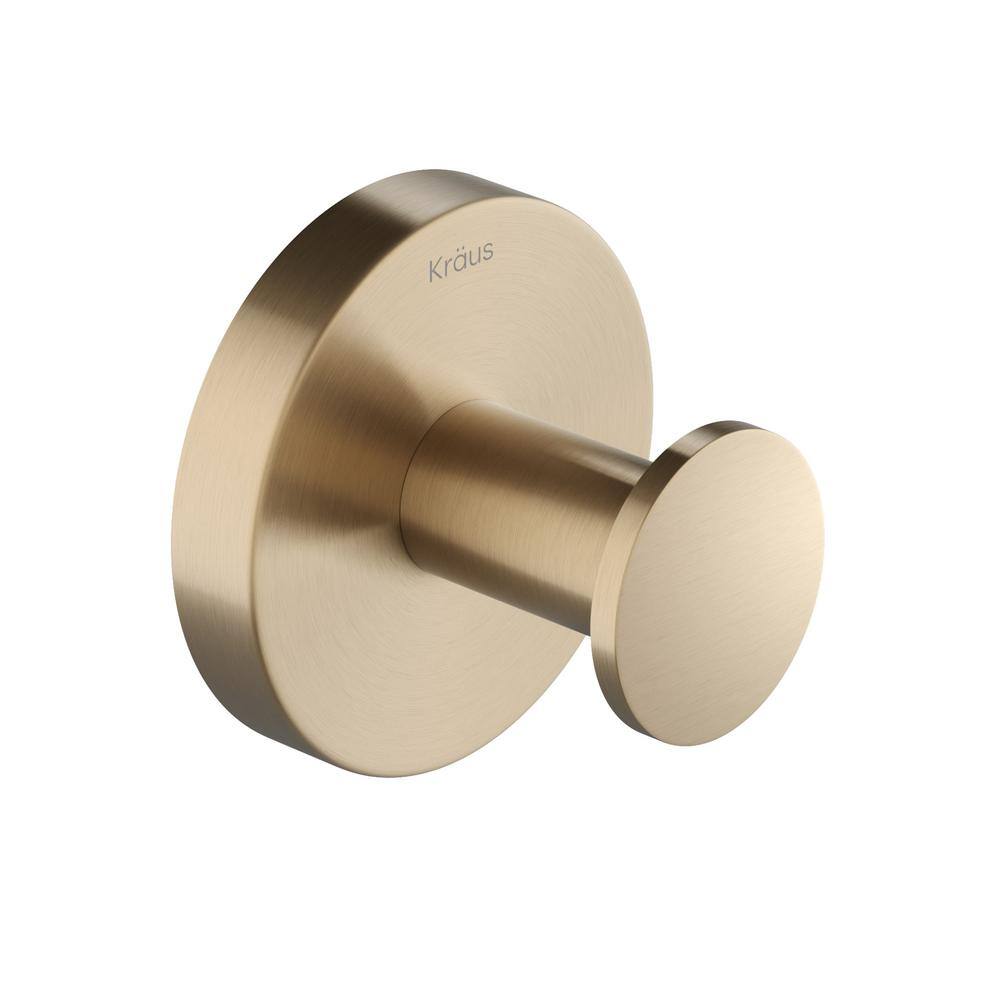 KRAUS Elie Bathroom Robe and Towel Hook in Brushed Gold KEA-18801BG