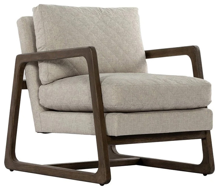 Otto Lounge Chair  Graph Fog   Midcentury   Armchairs And Accent Chairs   by Peachtree Fine Furniture  Houzz