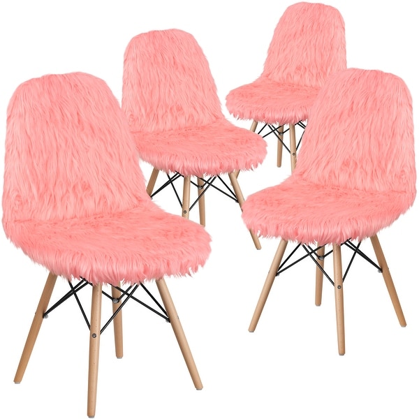 4Pk Shaggy Dog Accent Chair - Dorm Chair