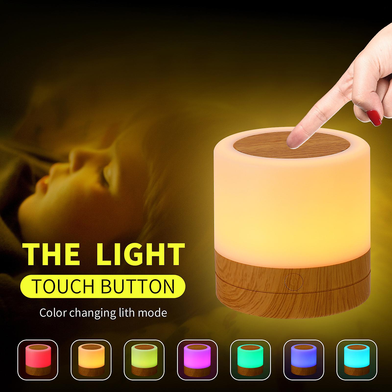 Desktop Leds Colorful Night Light Bedroom Bedside Usb Touching Rgb Night Lamp With Remote-controller No.187171