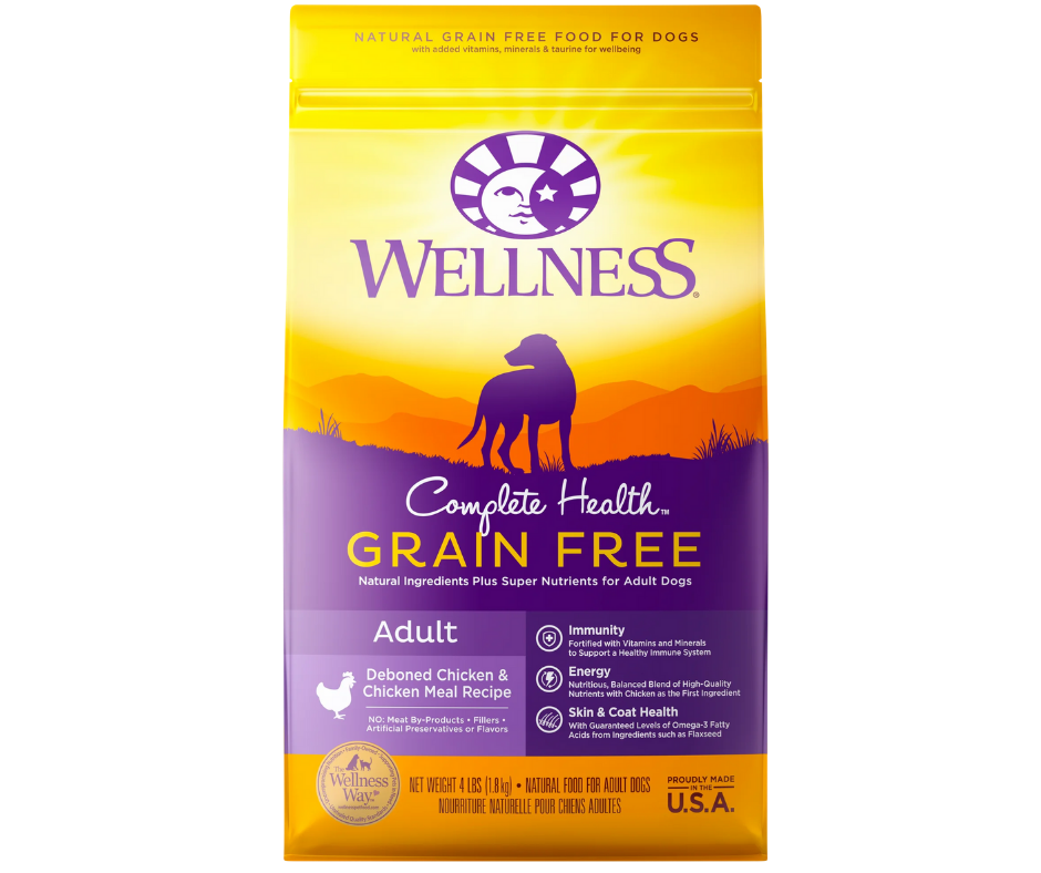 Wellness Complete Health - All Breeds， Adult Dog Grain-Free Deboned Ch