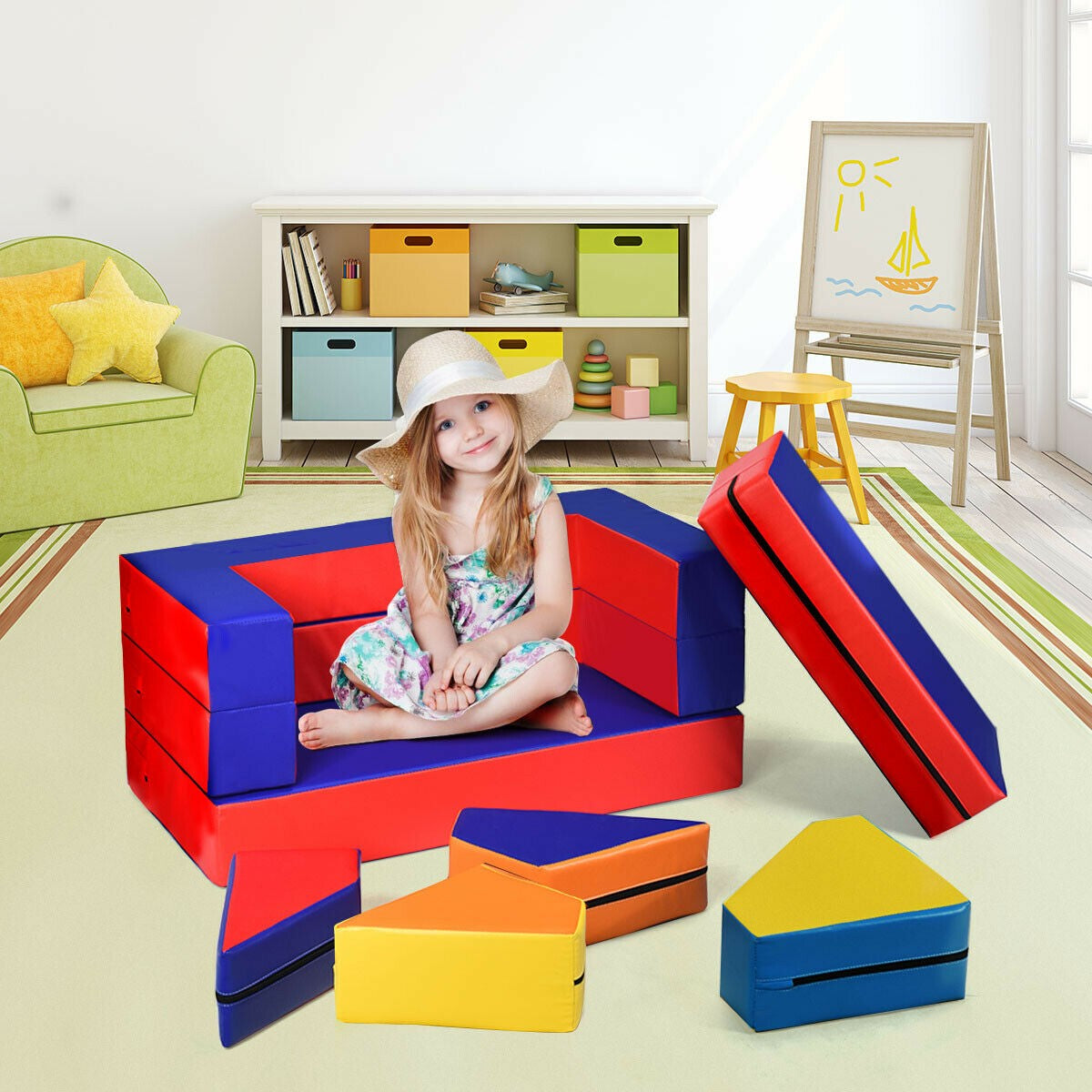 Costzon 4-in-1 Unique Shapes Convertible Climb and Crawl Foam Set