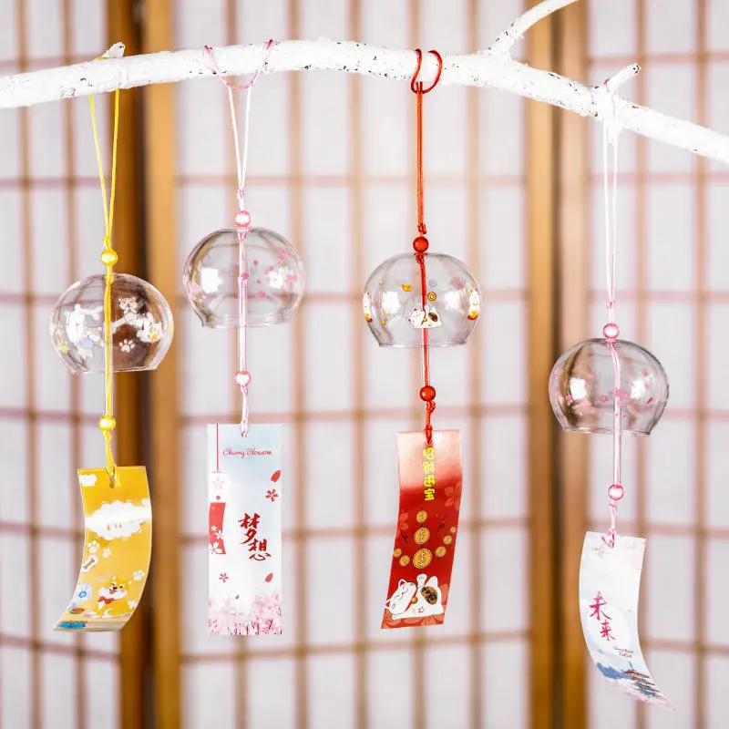 Transparent wind glass Japanese style firework chime small ornaments creative home decorations chime