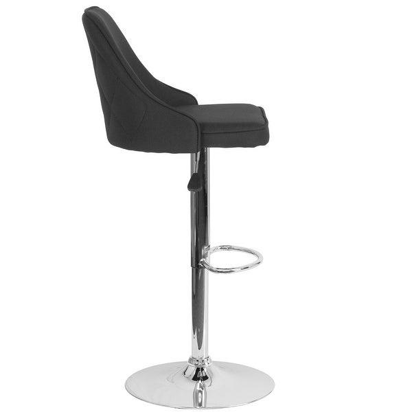 Modern Height-adjustable Chrome Barstool - 18