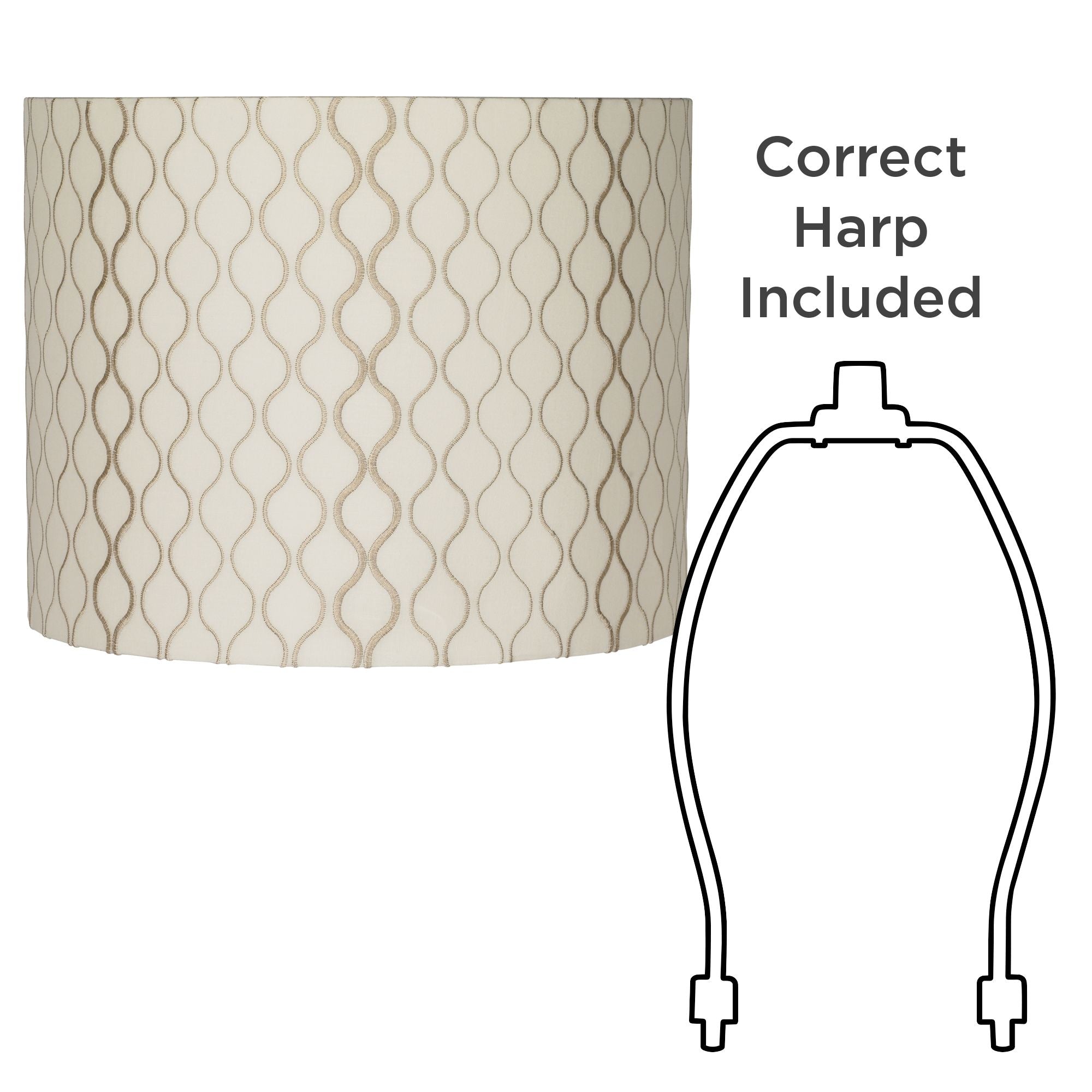 Springcrest Embroidered Hourglass Medium Lamp Shade 14