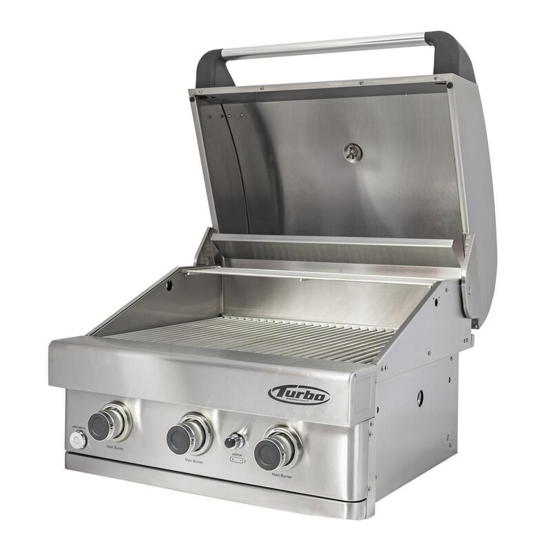 Turbo 26-Inch 3-Burner Built-In Natural Gas Grill