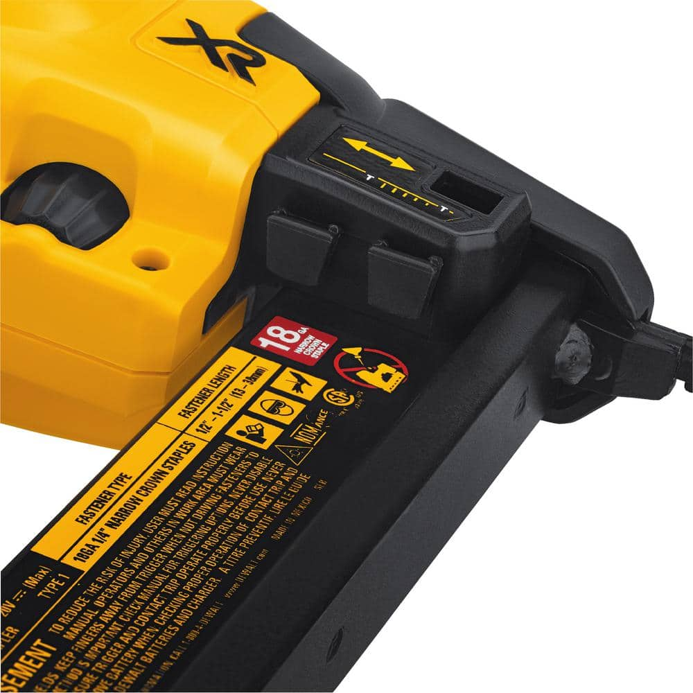 DEWALT 20V MAX XR Lithium-Ion Cordless 18-Gauge Narrow Crown Stapler (Tool Only) DCN681B