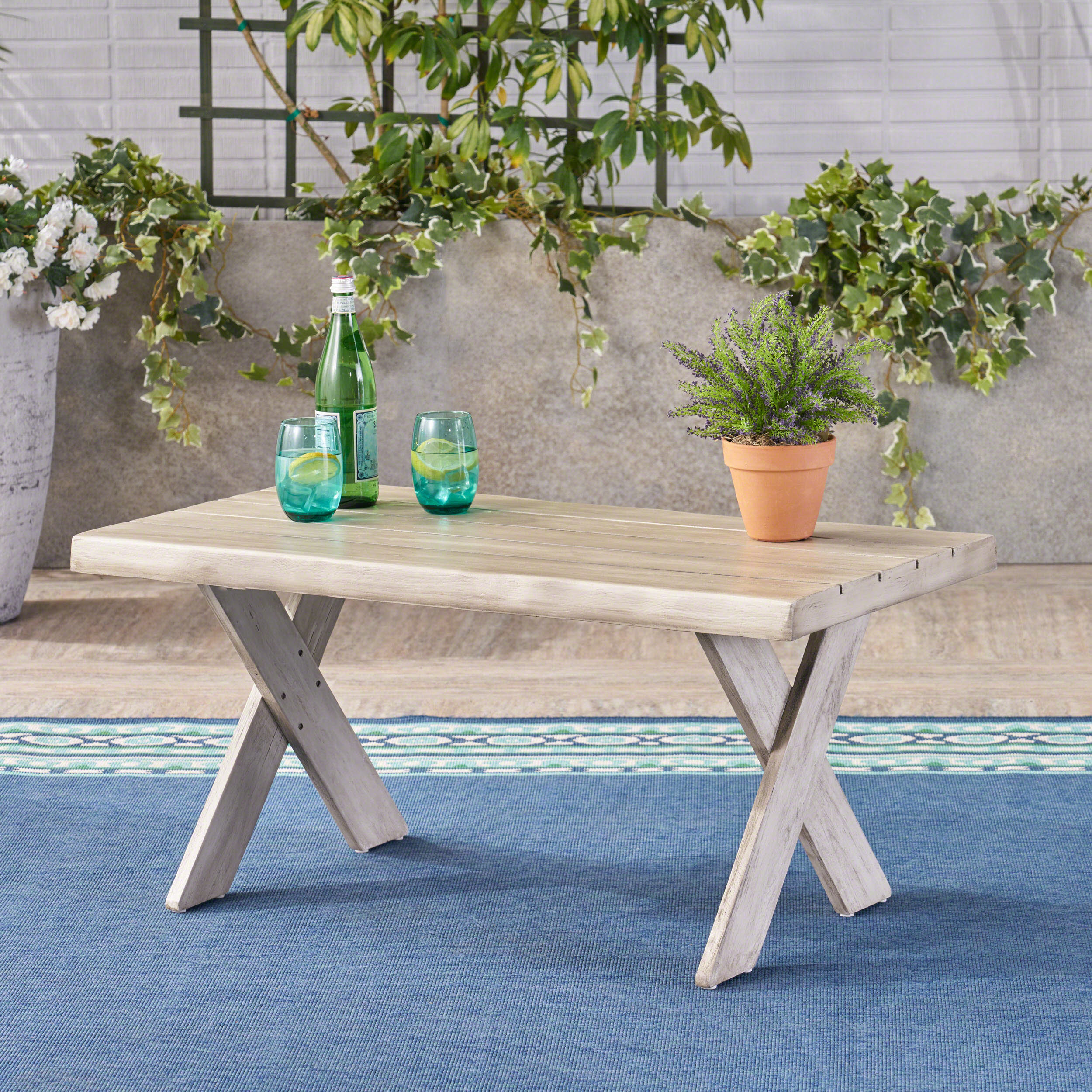 Irene Outdoor Acacia Wood Coffee Table