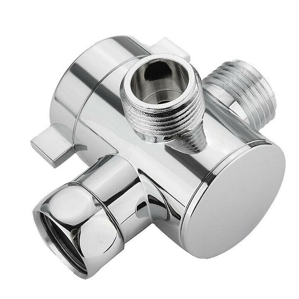 1/2 Inch 3-way T-adapter Bath Shower Head Arm Mounted Diverter Valve Tap No.306176