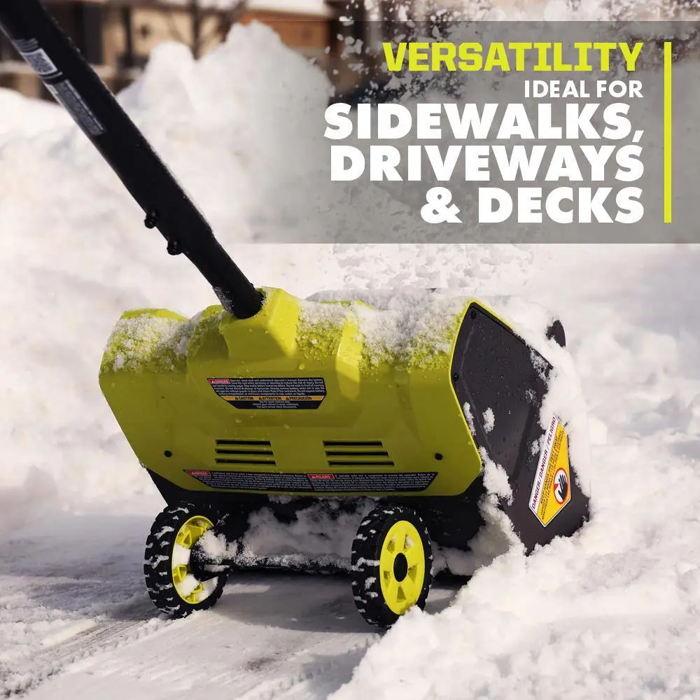 RYOBI 40V 12 in. Single-Stage Cordless Electric Snow Shovel with 4.0 Ah Battery and Charger RY408130