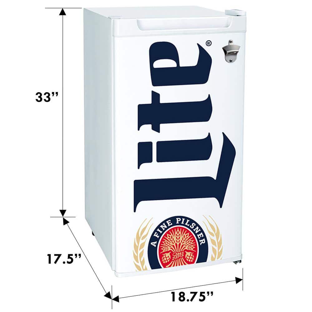 Koolatron 33 cu ft Miller Lite Mini Fridge in White