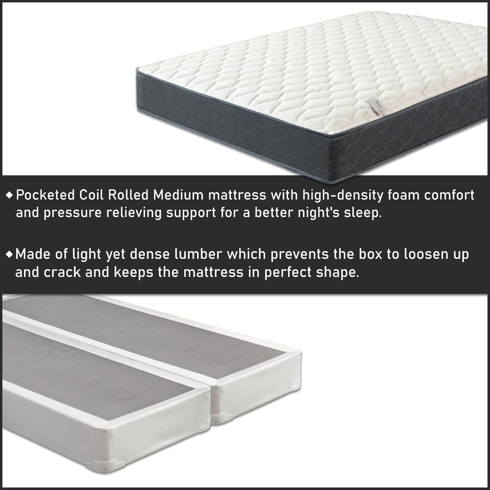 Onetan  9 Inch Medium Tight Top Pocket Coil rolled Mattress with 4\