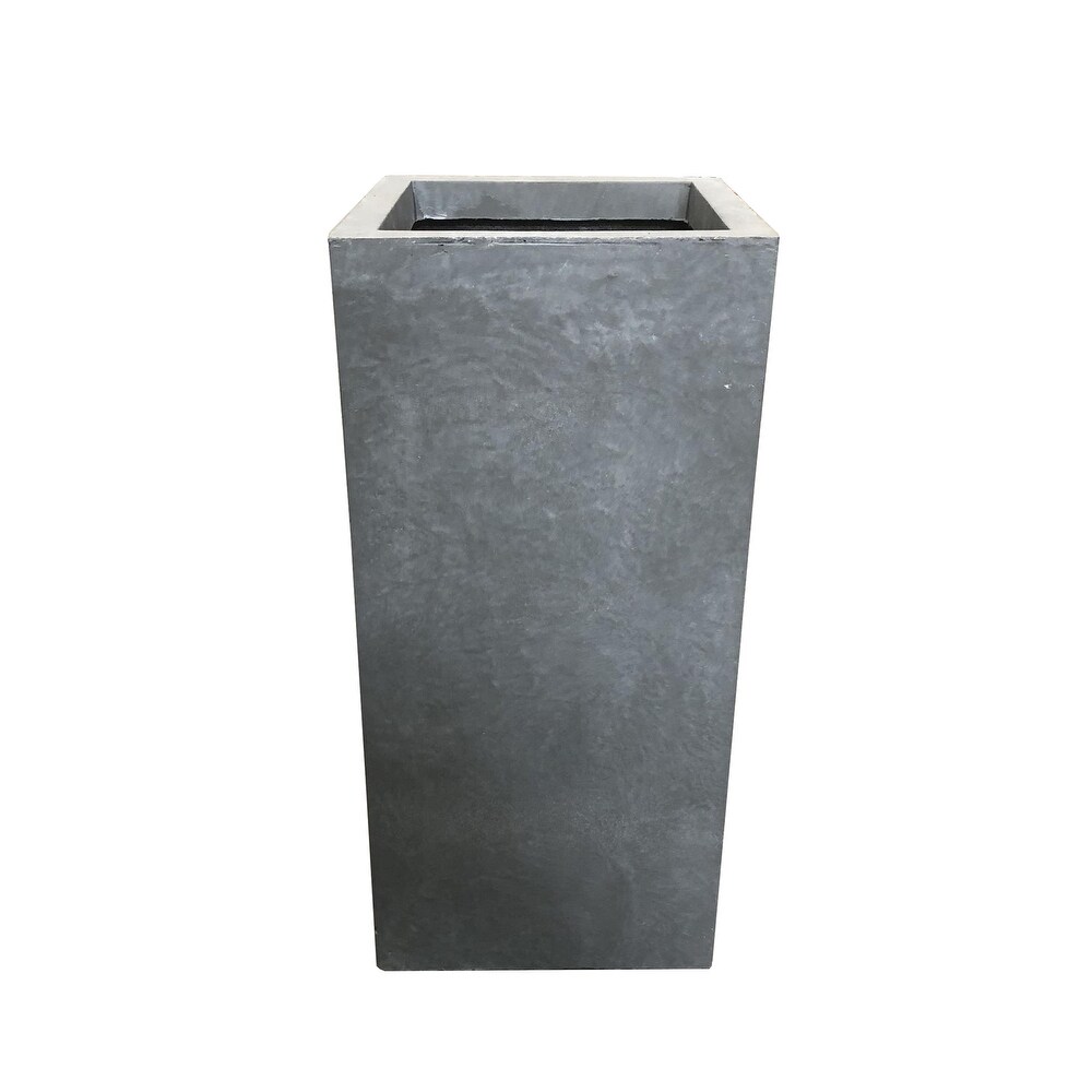 Durx litecrete Lightweight Concrete Cement Color Tall Planter Medium   11'x11'x23.6'